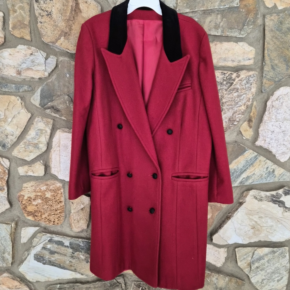 Vintage Red Wool Coat